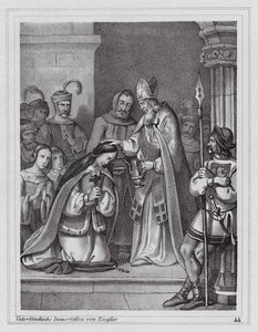 Cyril und Methodius, byzantinische christliche Missionare, 9. Jahrhundert (Gravur) von Peter Johann Nepomuk Geiger