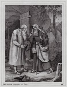 St. Paulus von Theben, christlicher Einsiedler von Peter Johann Nepomuk Geiger