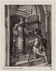 Der Geächtete John Parricida sucht Zuflucht in einem Kloster in Pisa von Peter Johann Nepomuk Geiger