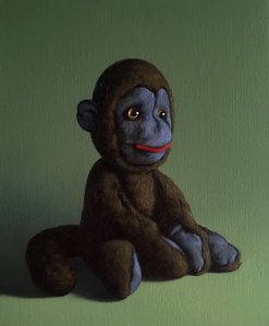 Brauner Affe auf Grün, 2016