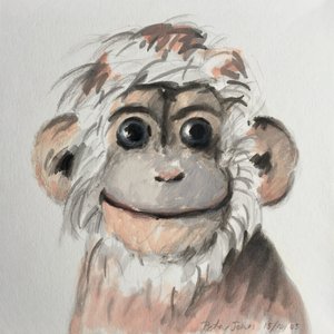 Glücklicher Affe