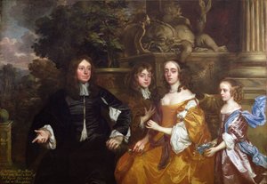 Sir John Cotton und seine Familie von Peter Lely