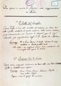 Vorwort zum Libretto von Lichtenthals Bearbeitung von Mozarts 