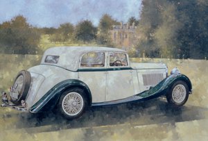 Der grüne und weiße Bentley in Althorp