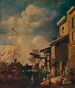 Das alte Ostindienlagerhaus, London Bridge, um 1700-1740, 1904 von Peter Monamy