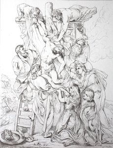 Jesus Christus, Kreuzabnahme (Druck) von Peter Paul (after) Rubens