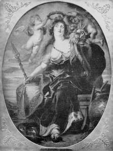 Porträt von Maria von Medici nach einem Gemälde von Peter Paul Rubens (Gravur) von Peter Paul (after) Rubens
