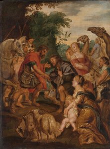 Die Versöhnung zwischen Jakob und Esau von Peter Paul Rubens (after)