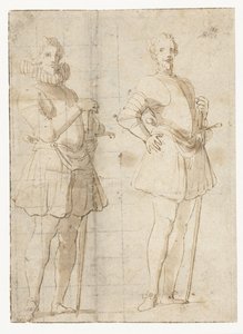Zwei Studien eines stehenden Offiziers von Peter Paul Rubens (possibly)