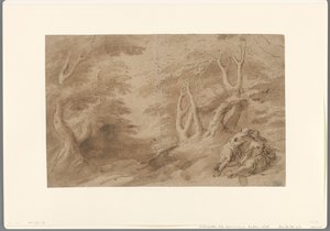 Landschaft mit Liebespaar