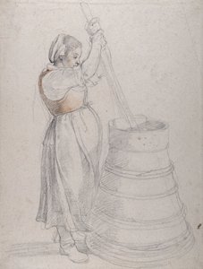 Ein Bauernmädchen beim Butterrühren von Peter Paul Rubens