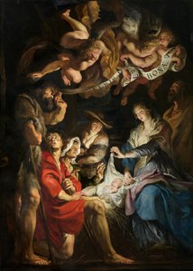 Die Geburt Christi, Anbetung der Hirten von Peter Paul Rubens