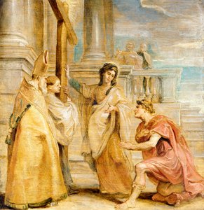 Konstantin verehrt das wahre Kreuz von Peter Paul Rubens
