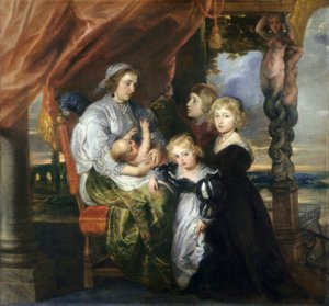 Deborah Kip, Ehefrau von Sir Balthasar Gerbier, und ihre Kinder, ca. 1629-30 von Peter Paul Rubens