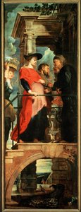 Abnahme vom Kreuz, linkes Panel: Heimsuchung von Peter Paul Rubens