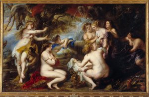 Diana und Nymphe Kallisto: Diana überrascht die schwangere Nymphe Kallisto von Peter Paul Rubens