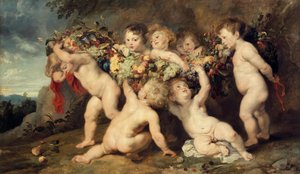 Die Früchtegirlande (mit Frans Snyders und Jan Wildens) von Peter Paul Rubens