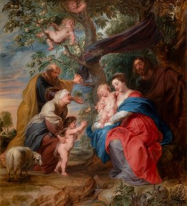 Die heilige Familie unter einem Apfelbaum von Peter Paul Rubens