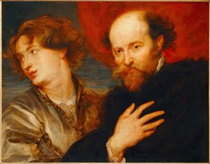 Idealisiertes Doppelporträt von van Dyck und Rubens von Peter Paul Rubens
