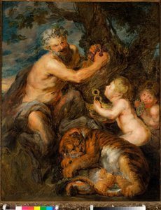 Erziehung des Bacchus, ca. 1630-40 von Peter Paul Rubens