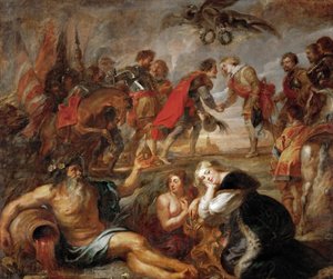 Das Treffen von Ferdinand III. von Habsburg und Kardinal Infant Ferdinand von Österreich vor der Schlacht von Nördlingen