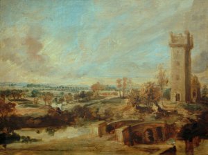 Landschaft mit Turm