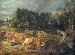 Landschaft mit einer Kuhherde von Peter Paul Rubens