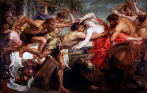 Die Entführung der Hippodamia oder Lapithen und Kentauren von Peter Paul Rubens