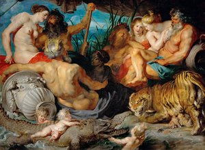 Die vier Flüsse des Paradieses (Die vier Kontinente) von Peter Paul Rubens