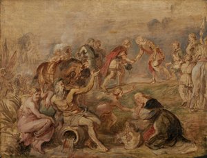 Treffen von König Ferdinand von Ungarn und dem Kardinal-Infanten Ferdinand von Spanien in Nördlingen von Peter Paul Rubens