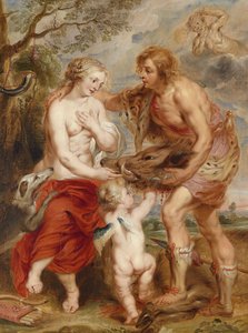 Meleager bietet Atalanta den Kopf des Kalydonischen Ebers an von Peter Paul Rubens
