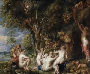 Nymphen und Satyrn, um 1615