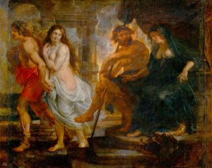 Orpheus und Eurydike mit Pluto und Proserpina von Peter Paul Rubens