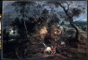 Landschaft mit Steinträgern