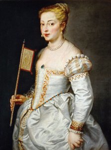 Porträt eines jungen Mädchens mit Fächer von Peter Paul Rubens