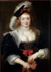 Porträt von Helene Fourment, im Handschuh. Porträt der Frau des Künstlers. Gemälde von Peter Paul Rubens 1630-1631