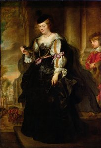 Porträt von Helene Fourment mit einer Kutsche, um 1639