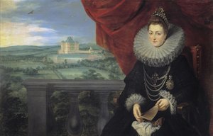 Porträt der Infantin Isabella Clara Eugenia von Spanien, 1566-1633, ca. 1615 von Peter Paul Rubens