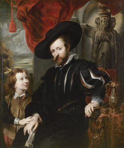 Porträt von Peter Paul Rubens mit seinem Sohn Albert (Mitte des 17. Jahrhunderts)