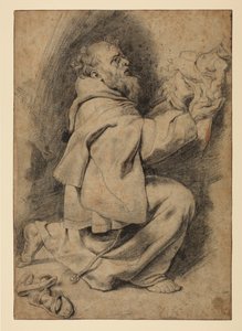 Der heilige Franziskus kniend, das Christkind empfangend, ca. 1617 von Peter Paul Rubens