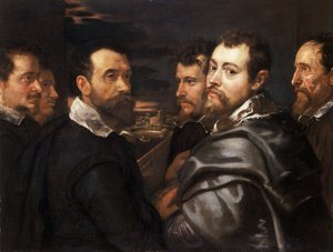 Selbstporträt im Kreis von Freunden aus Mantua von Peter Paul Rubens