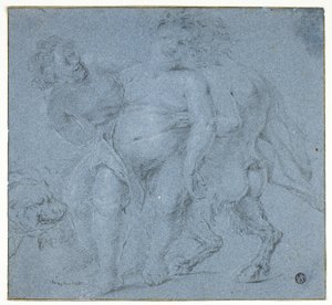 Silenus, unterstützt von zwei Satyrn von Peter Paul Rubens