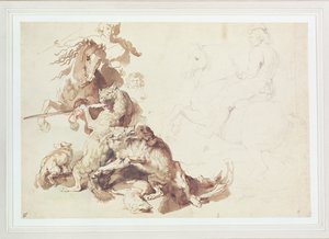 Skizze für eine Wolfsjagd von Peter Paul Rubens