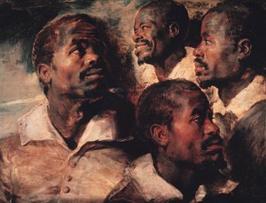 Studien des Kopfes eines Schwarzen von Peter Paul Rubens