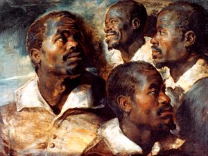 Studien des Kopfes eines Schwarzen, 17. Jahrhundert von Peter Paul Rubens