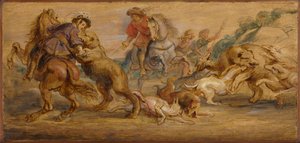 Studie für "Die Bärenjagd" (für den Alcázar, Madrid) von Peter Paul Rubens