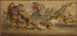 Studie für "Die Bärenjagd" (für den Alcázar, Madrid) von Peter Paul Rubens