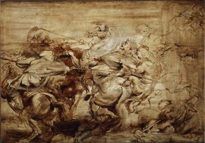 Studie für die Löwenjagd von Peter Paul Rubens