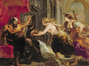 Tereus konfrontiert mit dem Kopf seines Sohnes Itylus, 1637 von Peter Paul Rubens