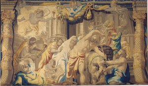 Die Eucharistie besiegt die heidnischen Opfer, Brüssel, zweite Hälfte des 17. Jahrhunderts von Peter Paul Rubens
